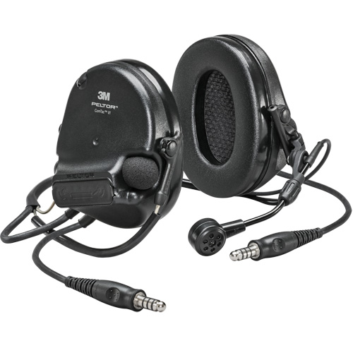 Casque VI NIB avec deux fils de sortie Peltor ComTac, Style Cordon cervical, 22 dB Equipex