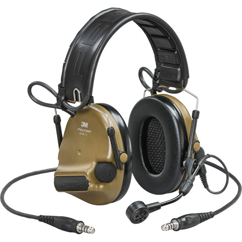 Casque VI NIB avec deux fils de sortie et rail arc Peltor ComTac, Style Bandeau, 23 dB Equipex