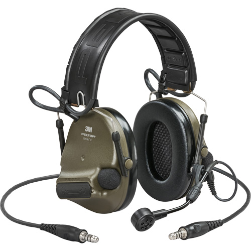 Casque VI NIB avec deux fils de sortie et rail arc Peltor ComTac, Style Bandeau, 23 dB Equipex