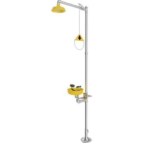Combination Emergency Shower & Eyewash Station, Pedestal Equipex