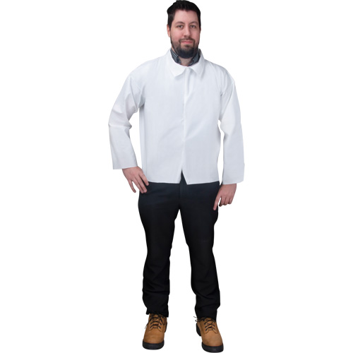 Disposable Shirt, Microporous, 2X-Large, White Equipex