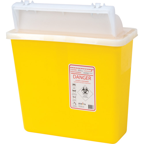 Contenant pour objets pointus et tranchants, Capacit&eacute; de 4,6 L Equipex