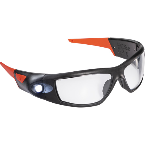 Lunettes de s&eacute;curit&eacute; &agrave; faisceau d'inspection rechargeable SPG500, Lentille Transparent, ANSI Z87+ Equipex