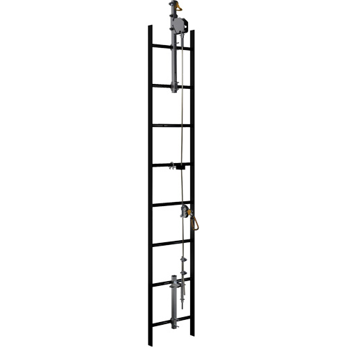 20' Lad-Saf Cable Vertical Safety System, Galvanized Steel Equipex