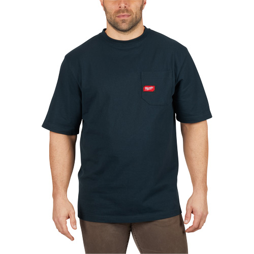 T-shirt robuste avec poche, Hommes, Petit, Bleu Equipex