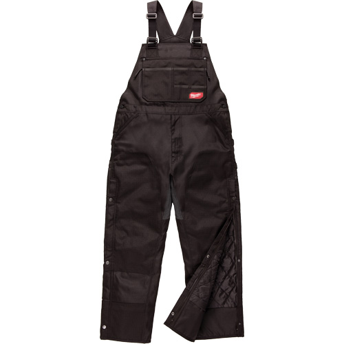 GridIron Short Length Zip-To-Thigh Bib Overall, Men's, 2X-Large, Black Equipex