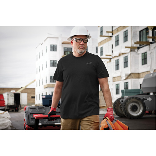 Hybrid Work Tee Shirt, Men's, Small, Black Equipex