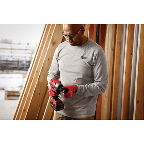 Hybrid Work Tee Shirt, Men's, Small, Grey Equipex