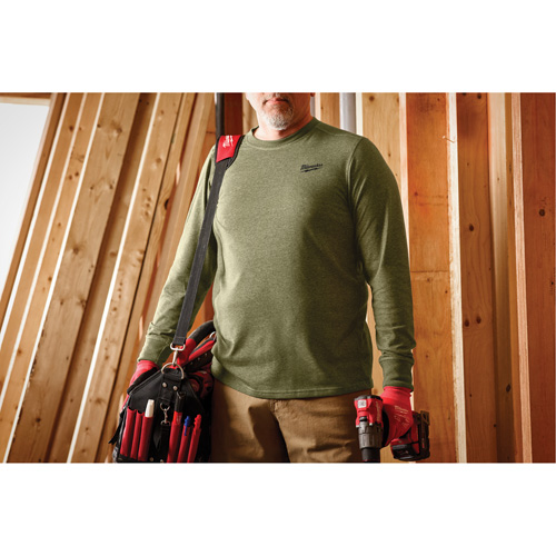 T-shirt de travail hybride, Hommes, Petit, Vert Equipex