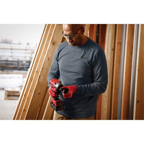 Hybrid Work Tee Shirt, Men's, Small, Blue Equipex