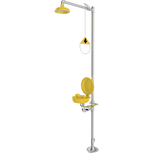 Combination Emergency Shower & Eyewash Station, Pedestal Equipex