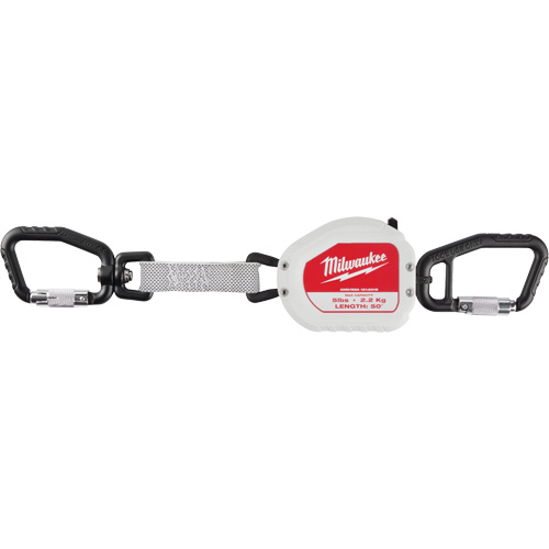 Longe doutil &agrave; connexion rapide, R&eacute;tractable, Mousqueton double Equipex