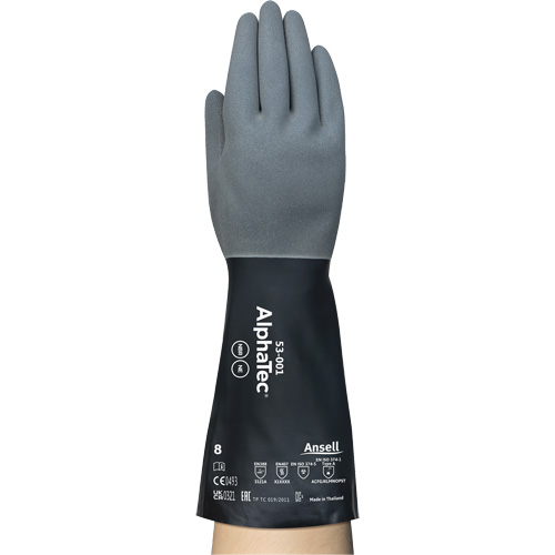 AlphaTec&reg; Chemical-Resistant Gloves, Size 7, 13" L, Neoprene/Nitrile, Nylon Inner Lining, 17-mil Equipex
