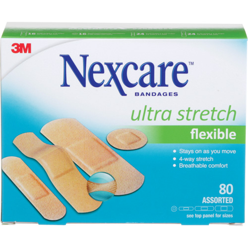 Nexcare Ultra Stretch Bandages, Assorted, Plastic, Non-Sterile Equipex