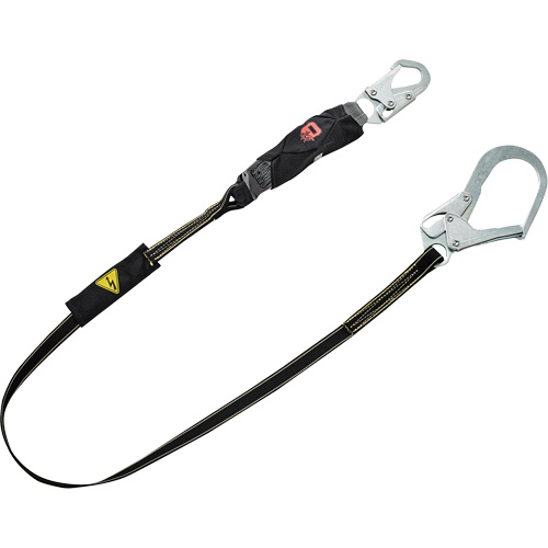 V-Series Welding Shock Absorbing Lanyard, 6', Snap Hook Center, Snap Hook Leg Ends, Kevlar&reg;/Nomex&reg; Equipex