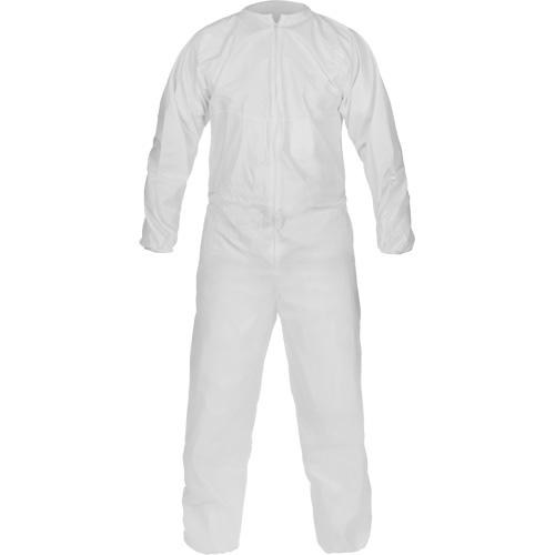 Combinaison non st&eacute;rile de fabrication &eacute;co-efficace CleanMax, Moyen, Blanc, Microporeux Equipex