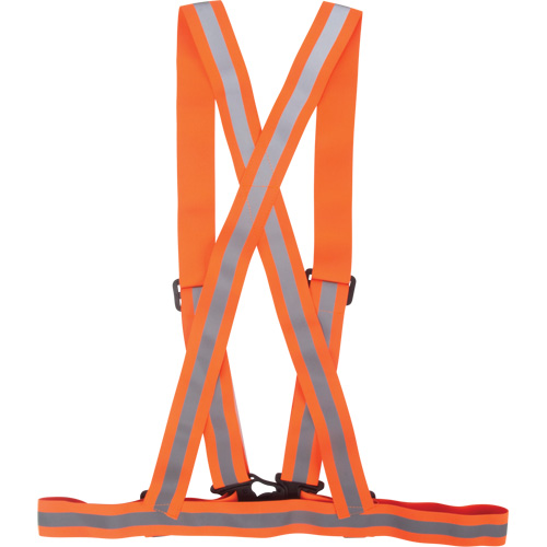 Traffic Harness, High Visibility Orange, Silver Reflective Colour, Medium Equipex
