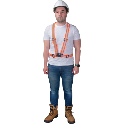 Traffic Harness, High Visibility Orange, Silver Reflective Colour, Medium Equipex