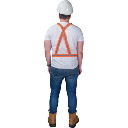 Traffic Harness, High Visibility Orange, Silver Reflective Colour, Medium Equipex