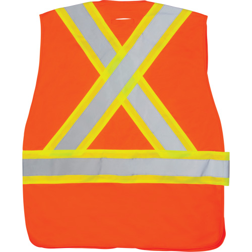 Veste d'arpenteur haute visibilit&eacute; conforme &agrave; la CSA, Orange haute visibilit&eacute;, Grand, Polyester Equipex