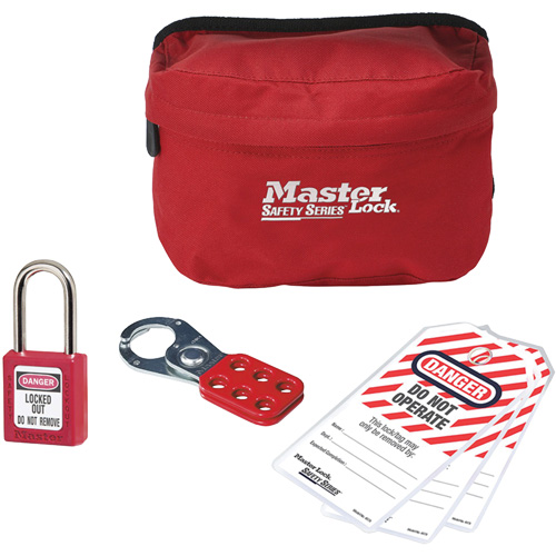 Trousse de cadenassage personnalis&eacute;e avec cadenas en thermoplastique Zenex, 6 composants compris Equipex