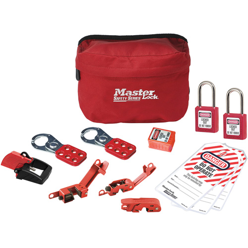 Trousse de cadenassage standard avec cadenas en thermoplastique Zenex, Ensemble &eacute;lectrique, 13 composants compris Equipex
