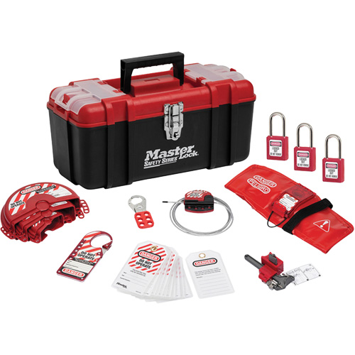 Standard Personal Lockout Kit with Zenex Thermoplastic Locks, Valve Kit, 13 Components Equipex