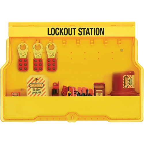 Premier Electrical Lockout Station, None Padlocks, 16 Padlock Capacity, Padlocks Not Included Equipex