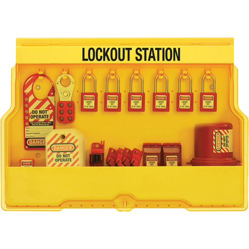 Station de cadenassage dappareils &eacute;lectriques de qualit&eacute; sup&eacute;rieure, Cadenas Thermoplastique, Capacit&eacute; de 16, Cadenas Compris Equipex
