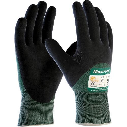 ATG MaxiFlex&reg; Cut Seamless Cut Resistant Gloves, Size Large, 15 Gauge, Nitrile Coated, Engineered Yarn Shell, ASTM ANSI Level A2/EN 388 Level 3/EN 388 Level B Equipex