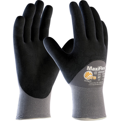 ATG MaxiFlex&reg; Ultimate Touchscreen Compatible Gloves, Large, Nitrile Coating, 15 Gauge, Nylon/Elastane Shell Equipex