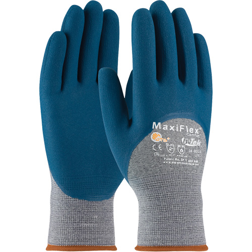 Gants en tricot sans couture ATG MaxiFlex Comfort, Grand, R&ecirc;vetement Nitrile, Calibre 15, Enveloppe en Nylon Equipex