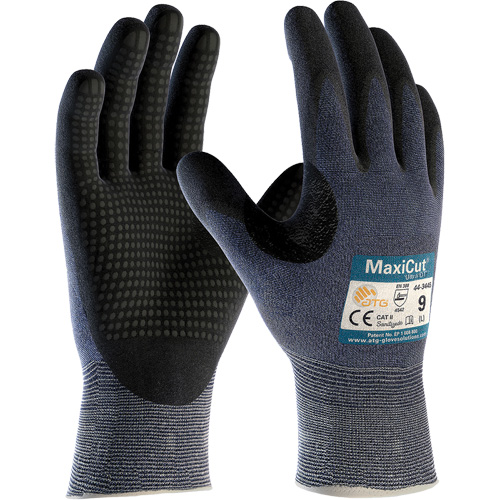 ATG MaxiCut&reg; Ultra DT, Size Large, 15 Gauge, Nitrile Coated, Engineered Yarn Shell, ASTM ANSI Level A3/EN 388 Level 5/EN 388 Level C Equipex