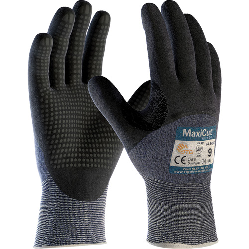 ATG MaxiCut&reg; Ultra DT, Size Large, 15 Gauge, Nitrile Coated, Engineered Yarn Shell, ASTM ANSI Level A3/EN 388 Level 5/EN 388 Level C Equipex