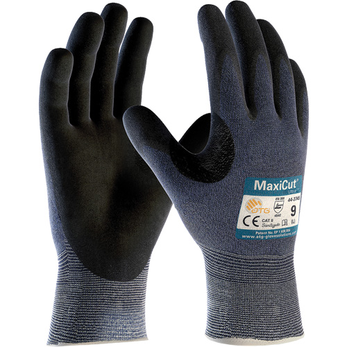 ATG MaxiCut&reg; Ultra Touchscreen Compatible Cut Resistant Gloves, Size X-Small, 15 Gauge, Nitrile Coated, Engineered Yarn Shell, ASTM ANSI Level A3/EN 388 Level 5/EN 388 Level C Equipex