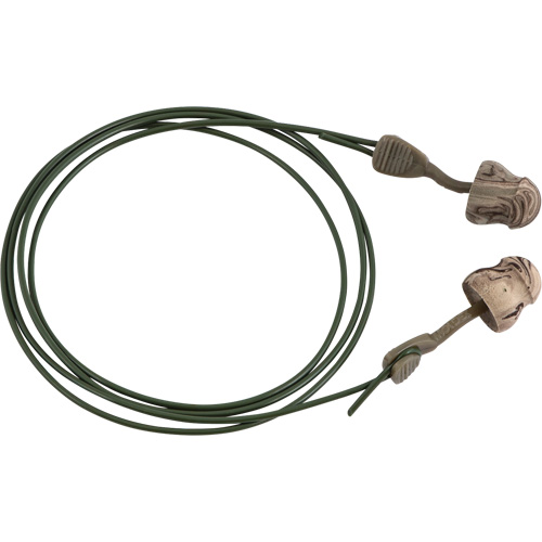 Glide&reg; Camo Foam No-Roll Twist-In Earplugs, Bulk - Box, Corded Equipex
