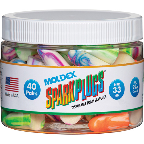 SparkPlugs Earplugs, Bulk - Canister Equipex