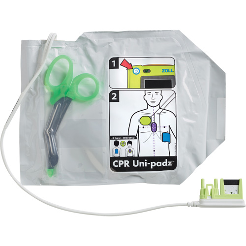 &eacute;lectrodes RCR pour adultes & enfants Uni-Padz, Zoll AED 3 Pour, Classe 4 Equipex