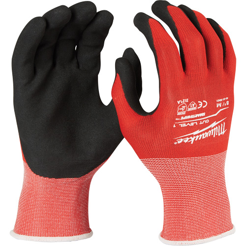 Gants r&eacute;sistant aux coupures, Taille Grand, Rev&ecirc;tement Nitrile, Enveloppe en Nylon/Lycra, ANSI/ISEA 105 niveau 1/EN 388 niveau 1 Equipex