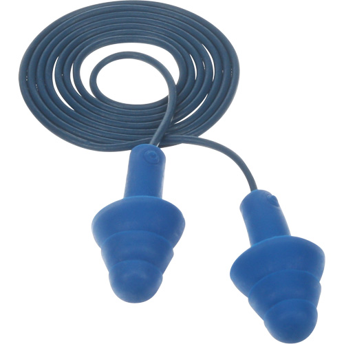Bouchons d'oreilles pr&eacute;moul&eacute;s E-A-R Ultrafit , Avec cordon, Taille unique, Vrac - Sac en poly, NRR dB NRR 25 dB Equipex