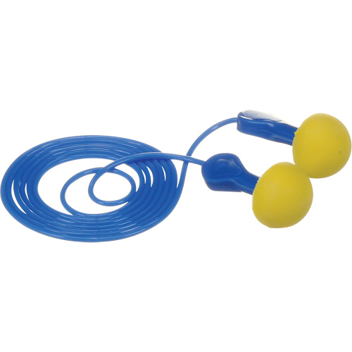 Bouchons d'oreilles rapides de style capsule E-A-R, Avec cordon, Vrac - Sachet coussin, 25 dB NRR, Taille unique Equipex