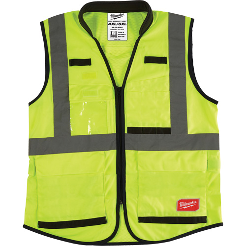 Performance Safety Vest, High Visibility Lime-Yellow, Large/X-Large Equipex