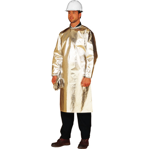 ALM 300 Long Heat Protective Apron/Smock, 48" L, Aluminized Fibreglass Equipex