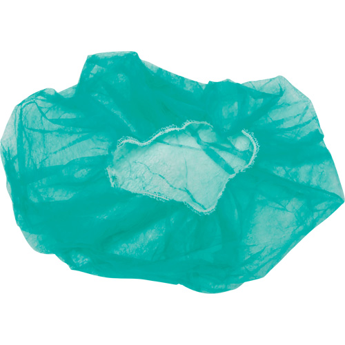 Bouffant Caps, Polypropylene, 21", Green Equipex