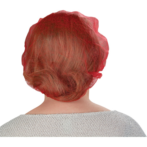 Bouffant Caps, Polypropylene, 24", Red Equipex