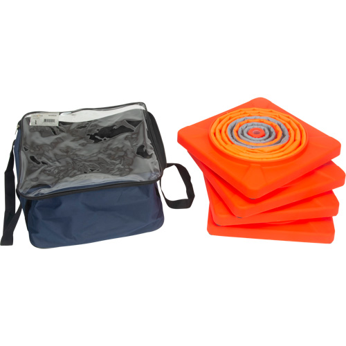 C&ocirc;ne de signalisation repliable, 28" h, Orange Equipex