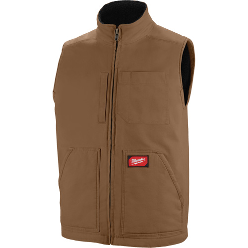 Heavy-Duty Sherpa-Lined Vest, Men's, Small, Brown Equipex