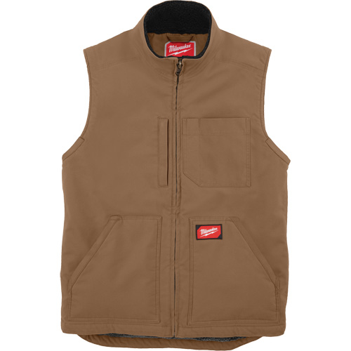 Heavy-Duty Sherpa-Lined Vest, Men's, Small, Brown Equipex