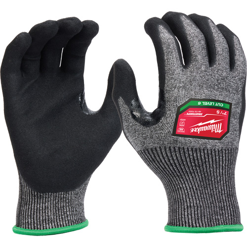 Gants enduits par trempage &agrave; dext&eacute;rit&eacute; &eacute;lev&eacute;e, Taille Petit, Calibre 18, Rev&ecirc;tement Nitrile, Enveloppe en Poly&eacute;thyl&egrave;ne, ASTM ANSI niveau A6/EN 388 niveau F Equipex