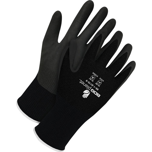 Gants enduits BDG Planet, 2T-petit/5, R&ecirc;vetement Mousse de nitrile, Calibre 15, Enveloppe en Nylon/Spand Equipex